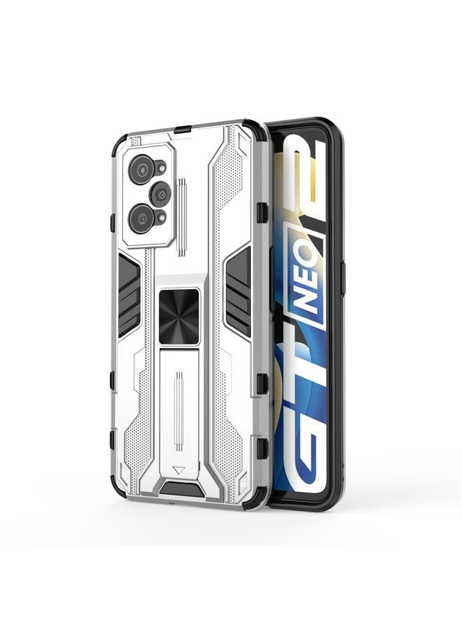 S-TOP Case For OPPO Realme GT Neo2 5G Supersonic PC + TPU Shock-proof Phone Case with Holder - Image 1