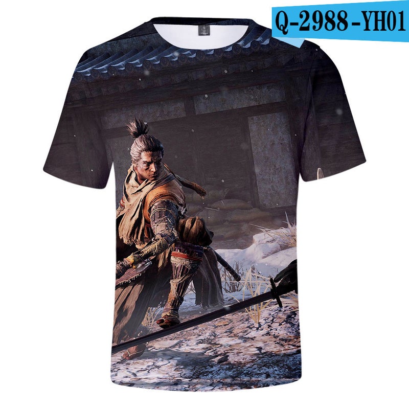 Generic SEKIRO Shadows Die Twice 3D Print Unisex T-shirt I Short Sleeve 
