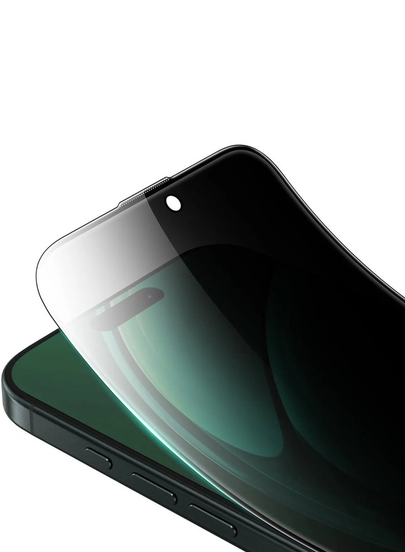 GREEN LION iPhone 17  Screen Protector / 3D Silicone Plus High-Definition Edge Glass / Blocked Side Viewing / Anti Scratch - Black Edge/Privacy - Image 1