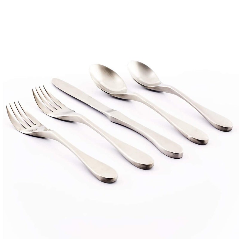 Knork Place Setting Forks 5 Piece Matte Silver