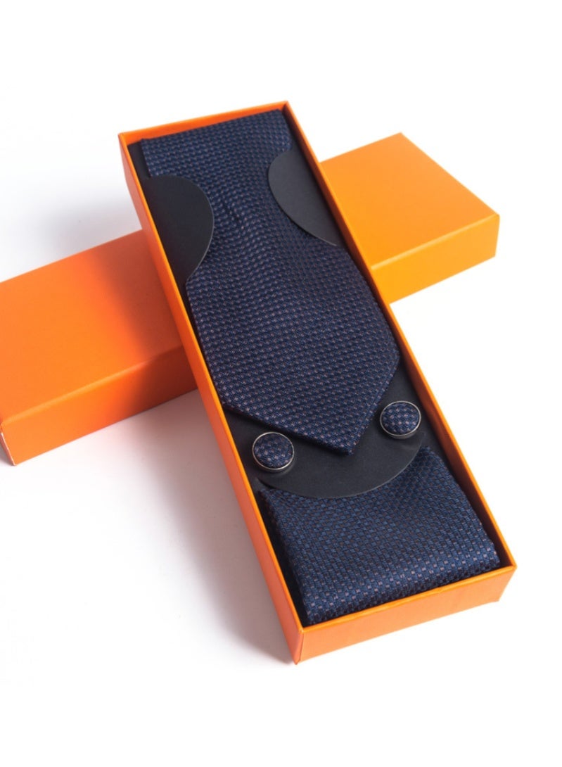 أروى المألوف ربطة العنق دعوى هدية مربع مجموعة مع التعادل ، جيب مربع ، أزرار أكمام مجموعة - Image 2