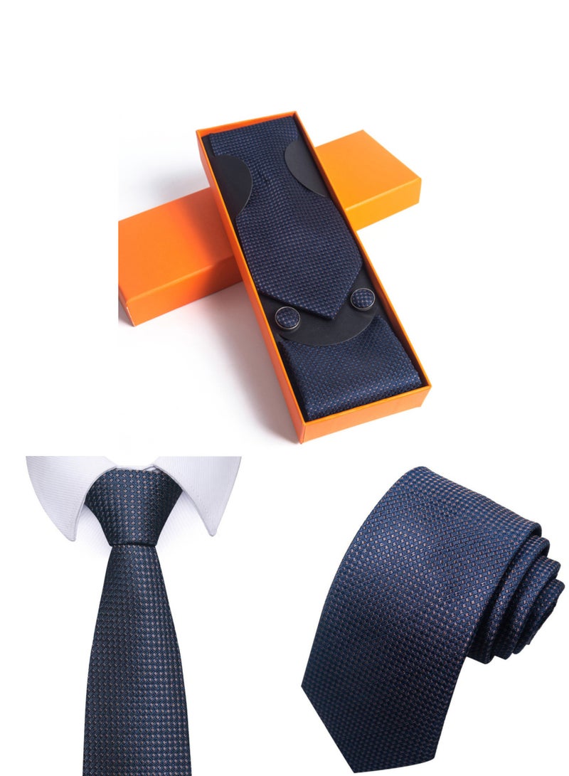 أروى المألوف ربطة العنق دعوى هدية مربع مجموعة مع التعادل ، جيب مربع ، أزرار أكمام مجموعة - Image 1