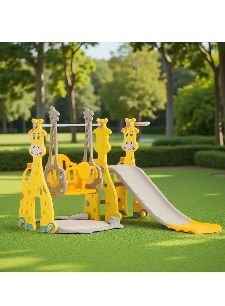 Toddler Slide and Swing Set for Kids Age 2 3 4 5 6 7 8 9, 4 in 1 Baby Slide Set for Toddler Slide, Swing, Basketball, Climb Slide Set for Kids Outdoor Indoor 3+ Year Old, Home Toy Game for Boys and Girls - Image 5