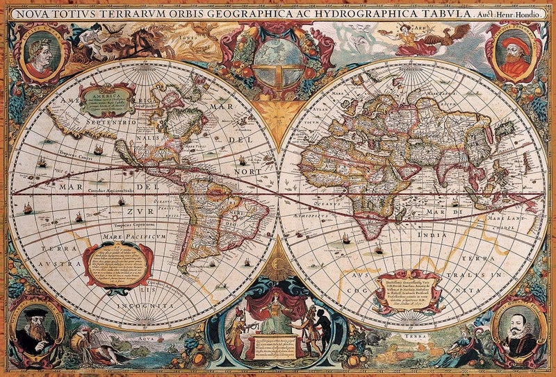 EuroGraphics Antique World Map Jigsaw Puzzle - 2000 Pieces - Image 2
