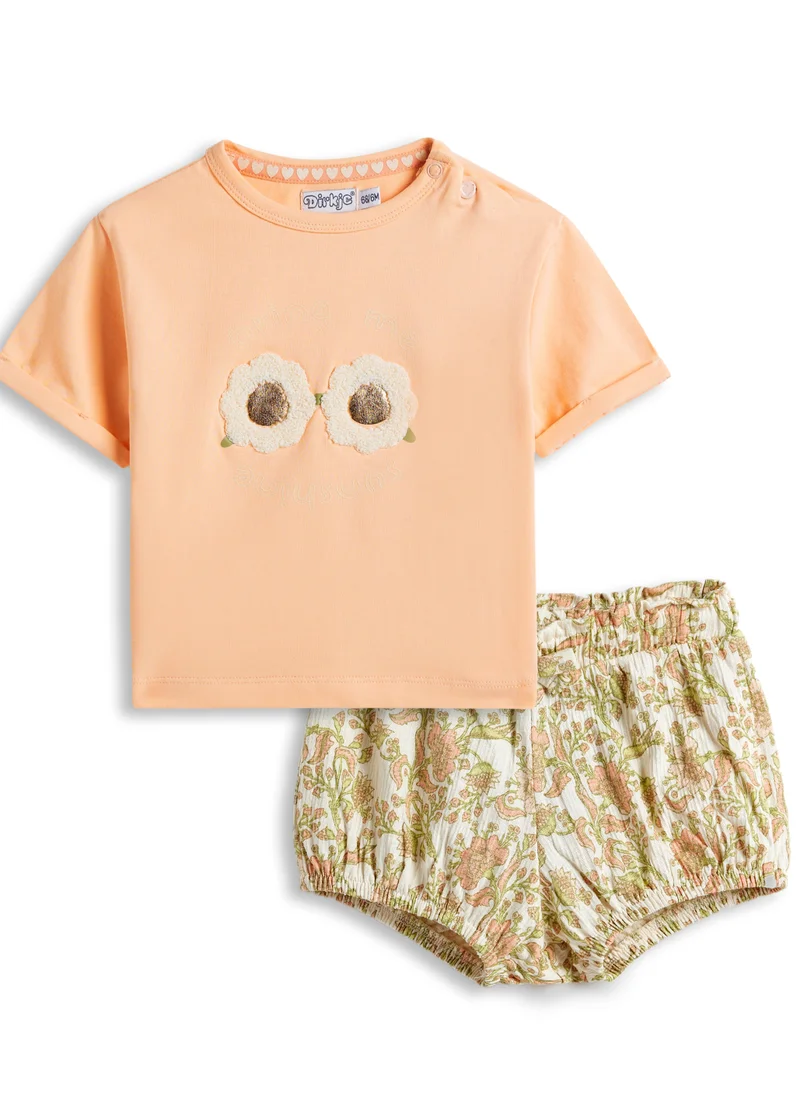 Dirkje Dirkje Embroidered Top & Shorts Set