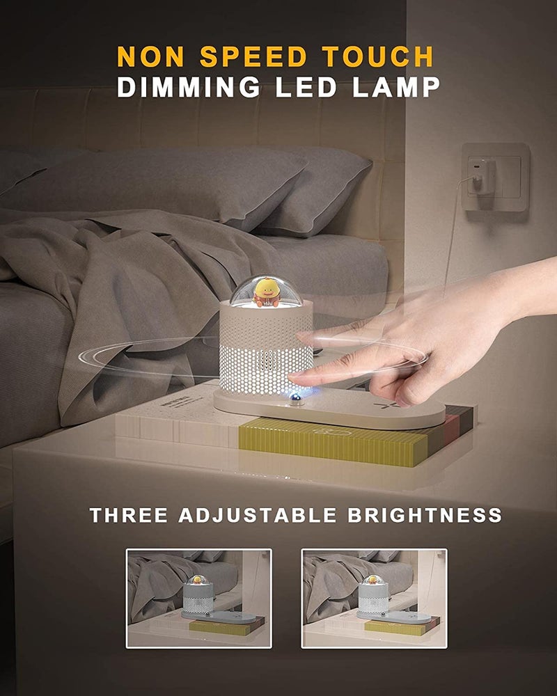 Ostin Mini Cute LED Desk Lamp with USB Cable Charging with Wireless Charger 3 Light Modes Sensitive Control Lamp 10W Wireless Fast Charging Pad 3 Brightness Levels Bedside Lamp - Image 3