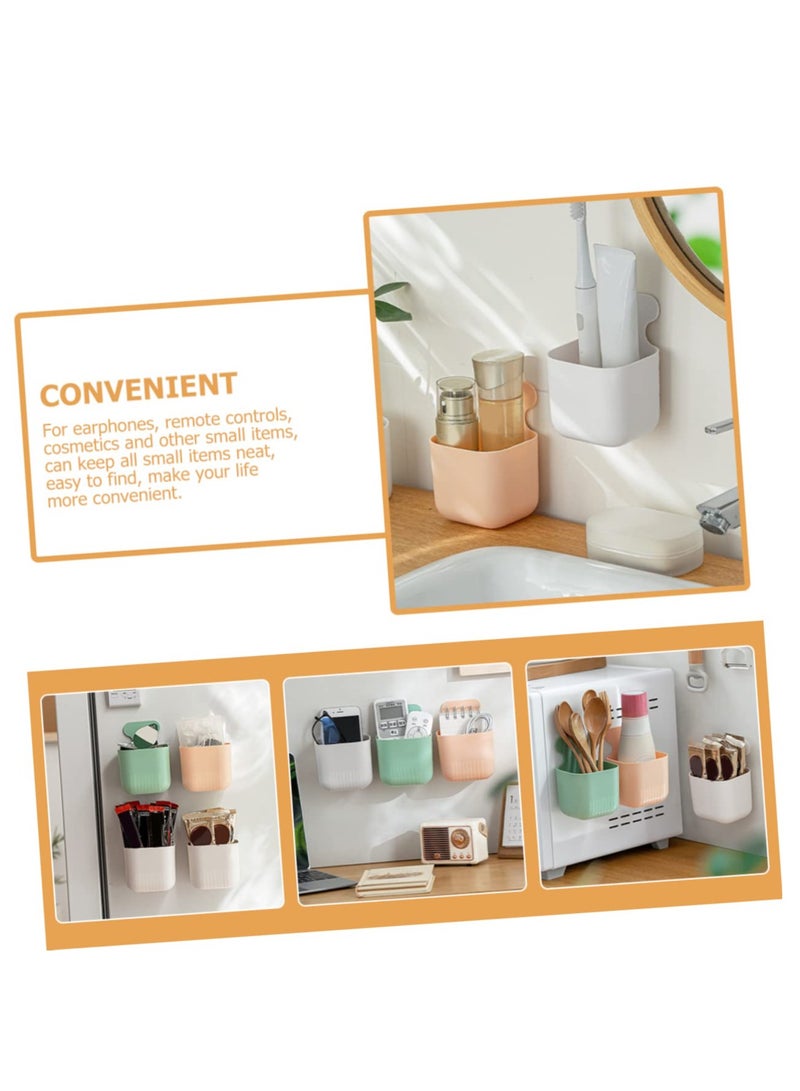 Excefore 3pcs Wall Mount Phone Holders,Magnetic Storage Box,Controller Holder Wall Mounted Remote Organizer Wall Holder Wall Case Wall Mount Pen Holder Remote Controller Storage Holder Tv Controller Container - Image 5