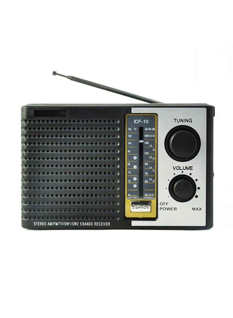 راديو محمول FM AM SW ريترو مطبخ ستيريو مزود طاقة متعدد صوت وظيفي قوي راديو بلوتوث يدعم بطاقة TF تشغيل مكبر صوت قرص USB للأماكن الخارجية والداخلية - Image 1