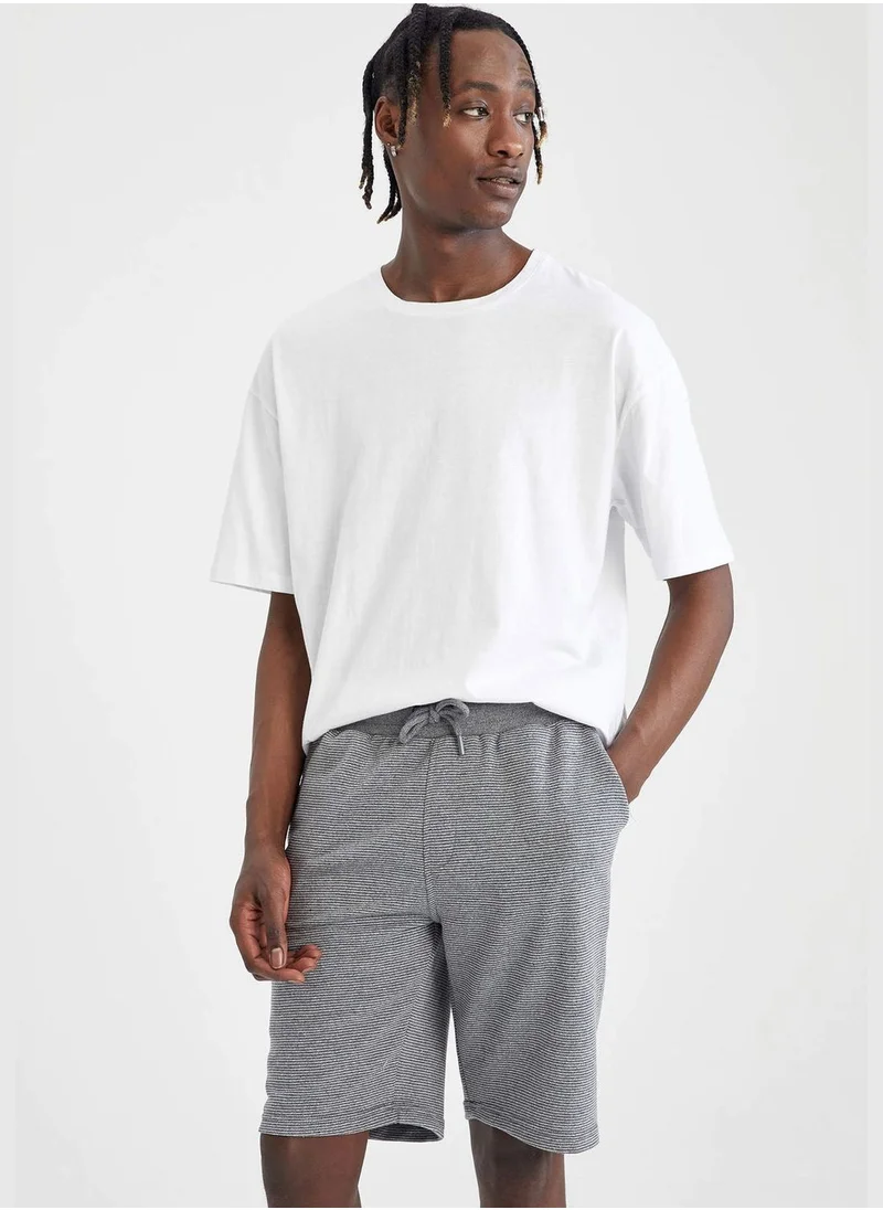 ديفاكتو Slim Fit Tie Waist Midi Short