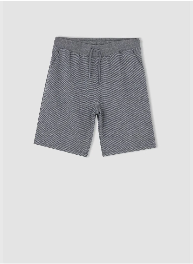 ديفاكتو Slim Fit Tie Waist Midi Short