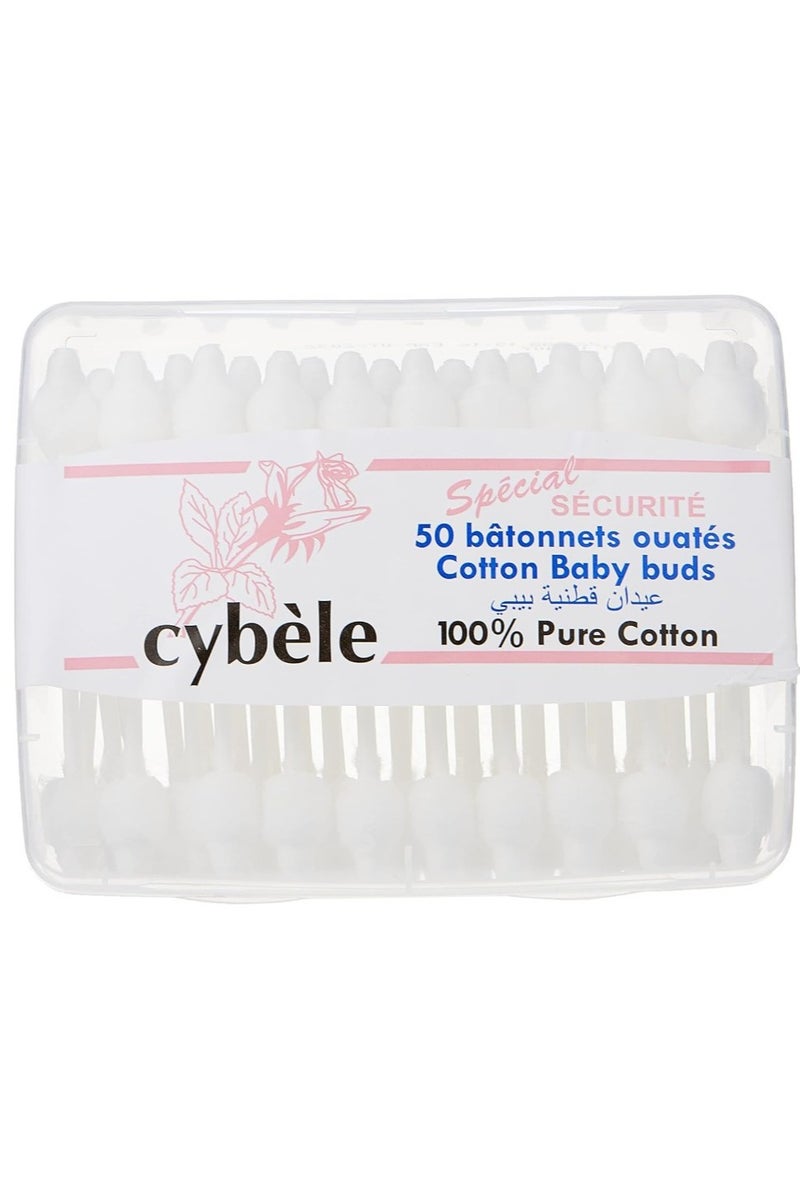 CYBELE Cybele Cotton Buds Safety | 50's Pack | Ultra-Safe Cotton Swabs for Everyday Use - Image 1