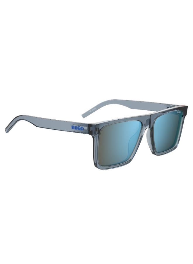 HUGO UV Protected Sunglasses Blue Frame Azure Multilayer Mirror Lens 57mm  - HG-1069/S-PJP - Image 3