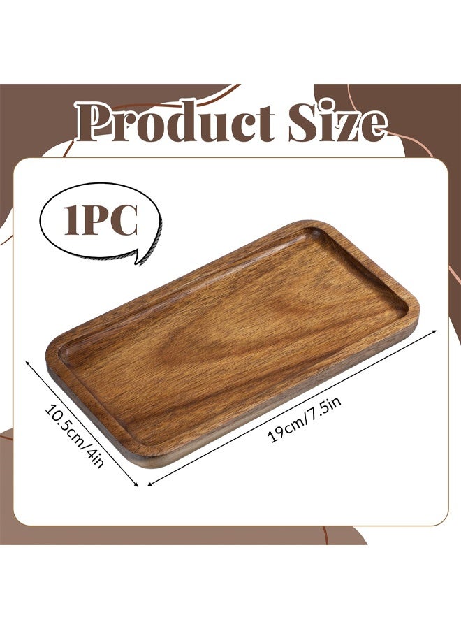 Bathroom Vanity Tray, Acacia Wood Soap Dispenser Tray, Toilet Tank Tray, Kitchen Tray, Comestic Holder Bathtub Organizer, Home Decor Ideal for Jewelry, Cosmetics, and Small Items - Image 2
