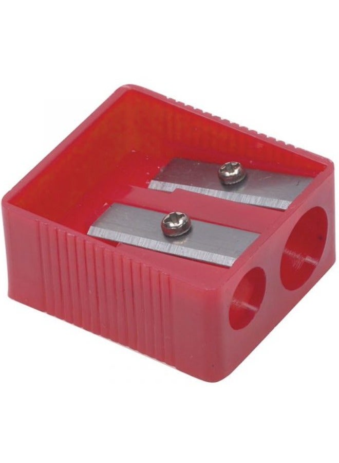 Generic Double Pencil Sharpener - Red