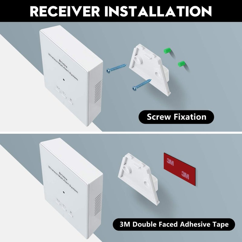briidea Mailbox Alarm, 500ft Wireless Mailbox Alert with LED Light Flashing and Sound Reminders - Image 4