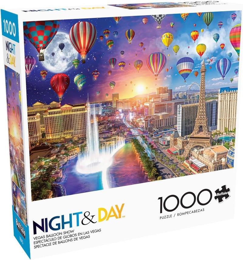 Buffalo Games - Lars Stewart - Vegas Balloon Show - 1000 Piece Jigsaw Puzzle for Adults -Challenging Puzzle Perfect for Game Nights - Finished Size is 26.75 x 19.75 - Image 1