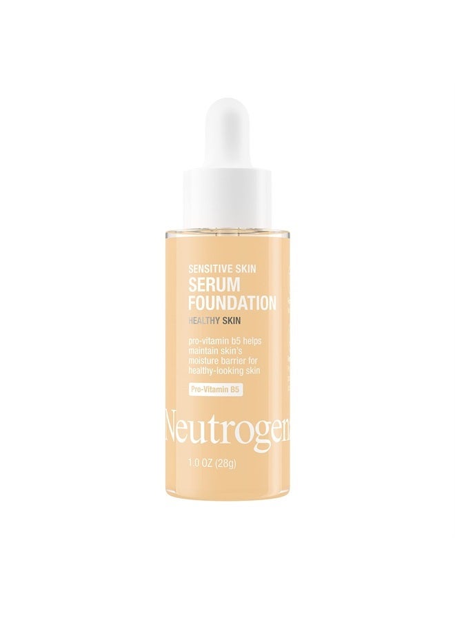Neutrogena Healthy Skin Sensitive Skin Serum Foundation with Pro-Vitamin B5, Color Correcting & Pore Minimizing Liquid Foundation & Face Serum, Buildable Coverage, Light 03, 1 oz - Image 1