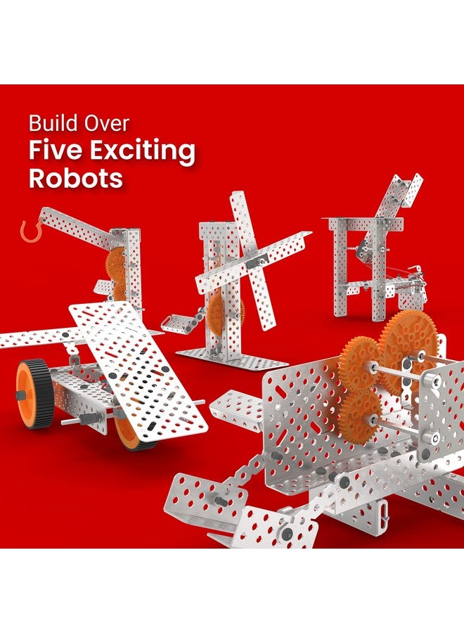 أفيشكار مجموعة مستكشف روبوتات أفيشكار، مجموعة روبوتات 5 في 1، للأطفال من سن 8 إلى 12 عامًا، تحتوي على أكثر من 100 قطعة، تعلم التصميم الميكانيكي والإبداع، مجموعة تعليمية، صنع في الهند، متعددة الألوان - Image 4