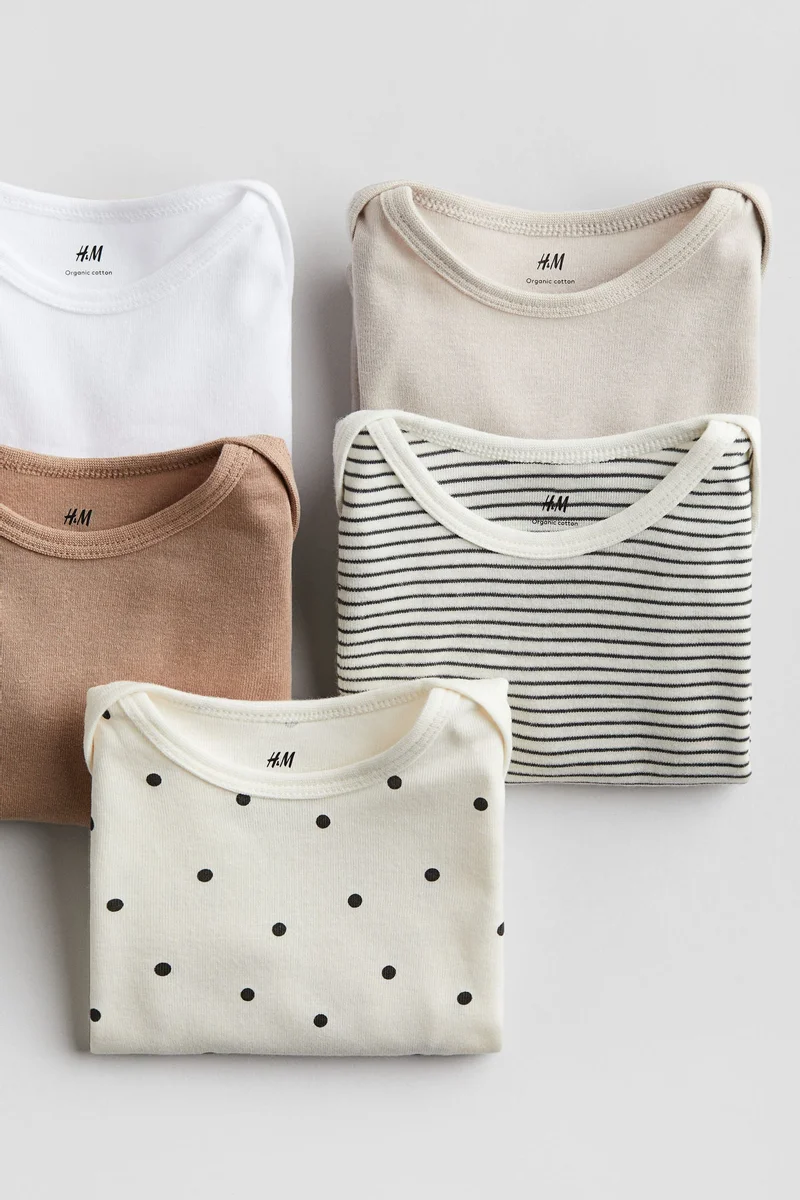 H&M 5-pack long-sleeved bodysuits