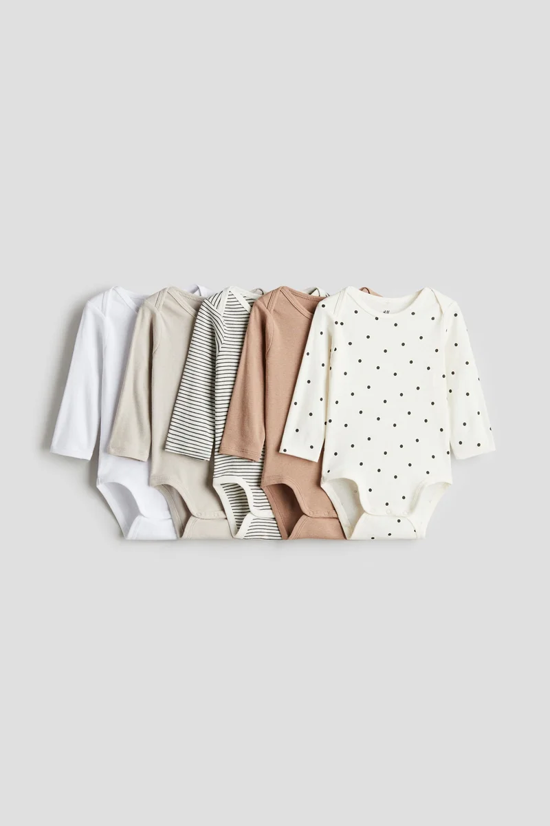 H&M 5-pack long-sleeved bodysuits