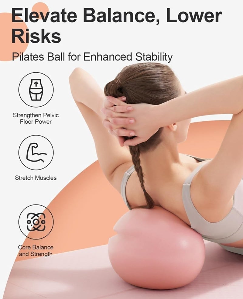10-inch Mini Pilates Ball with Anti-burst Technology for Yoga and Fitness - Image 3