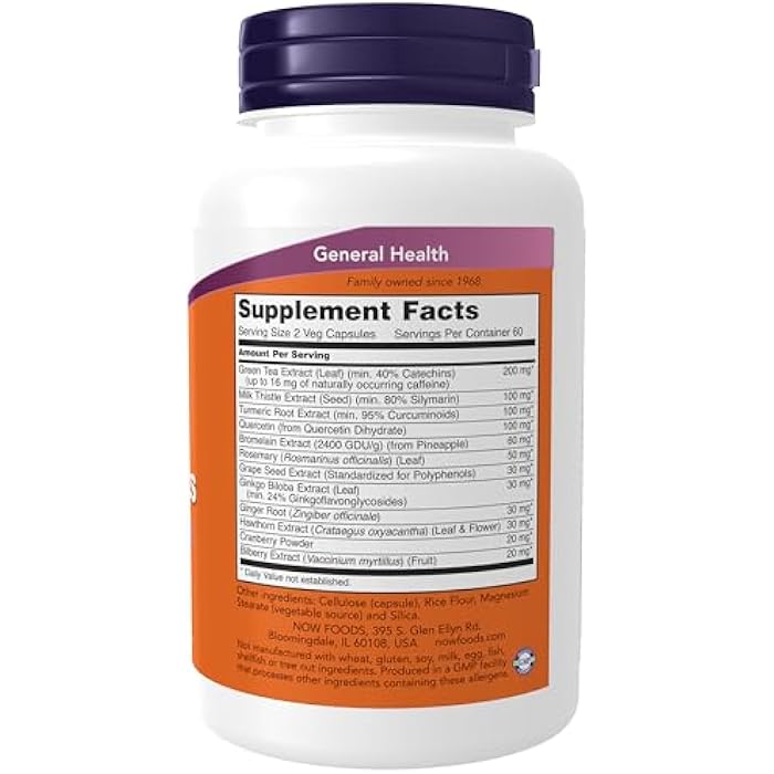 NOW Supplements, Super Antioxidants with Herbal Extracts and a Broad Spectrum of Flavonoids for Immune Support, 120 Veg Capsules - Image 2