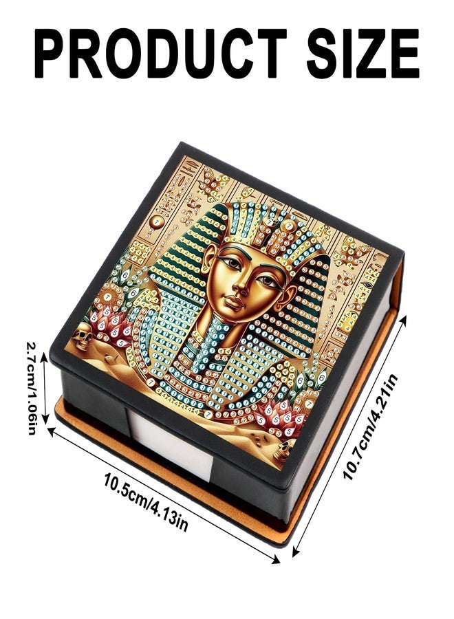مجموعة رسم ماسي على شكل فرعون من فورميديمي، صندوق ملاحظات، صندوق تخزين أوراق المذكرات، فن الماس، حامل ملاحظات لاصقة، فن الماس، لوحة مذكرات للرسم الماسي للمكتب. (فرعون) - Image 2