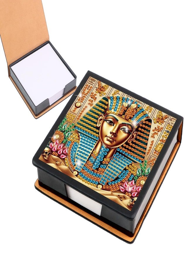 مجموعة رسم ماسي على شكل فرعون من فورميديمي، صندوق ملاحظات، صندوق تخزين أوراق المذكرات، فن الماس، حامل ملاحظات لاصقة، فن الماس، لوحة مذكرات للرسم الماسي للمكتب. (فرعون) - Image 1