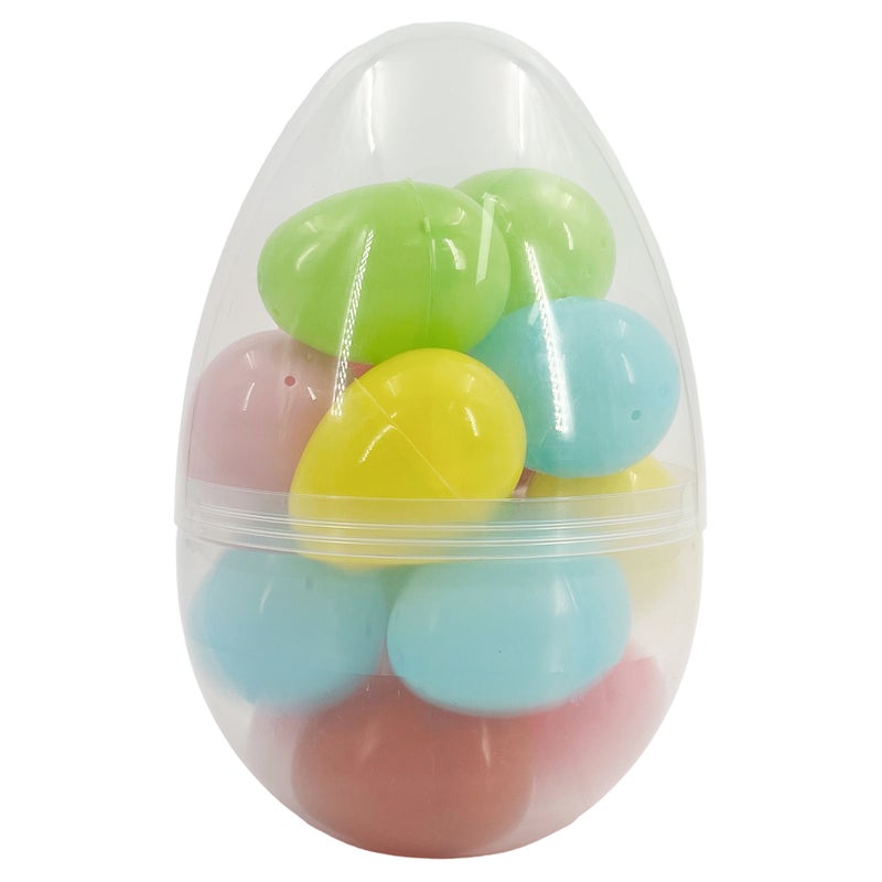 Party Magic 16-Pack Easter Filler Eggs 20cm – Large Plastic Eggs for Giant Egg Hunts & Party Decor - Image 1