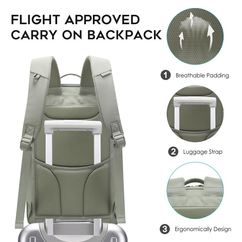 BANGE Commute backpack can hold 15.6 inch laptop,Flight approved carry on backpack for men and woman - Image 5