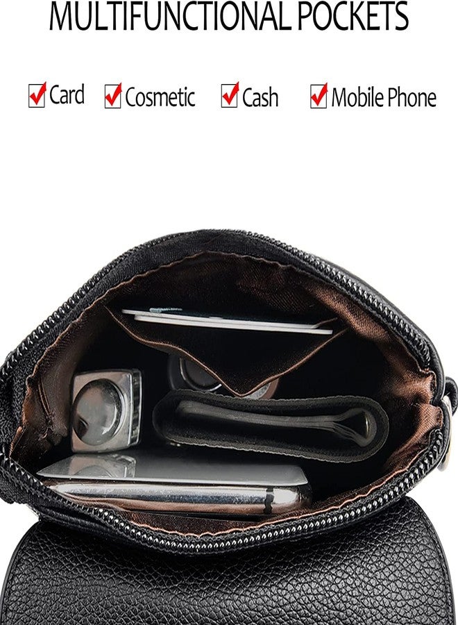 TGK Women's Small Cross-Body Phone Bag Stylish PU Leather Mobile Cell Phone Holder Pocket Purse Wallet Sling Bag Mini Shoulder Bags (Purple) - Image 4