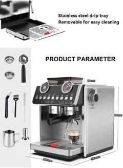 Professional Barista Espresso Machine with Dual Boilers and Pumps, Integrated Grinder - Ideal for Home and Commercial Use (2.5L Capacity, 20 Bar, 2800W) - pzsku/Z572B36157675B32705B6Z/45/_/1740991109/e5a0beb4-98ae-4afa-a0b0-825332678654