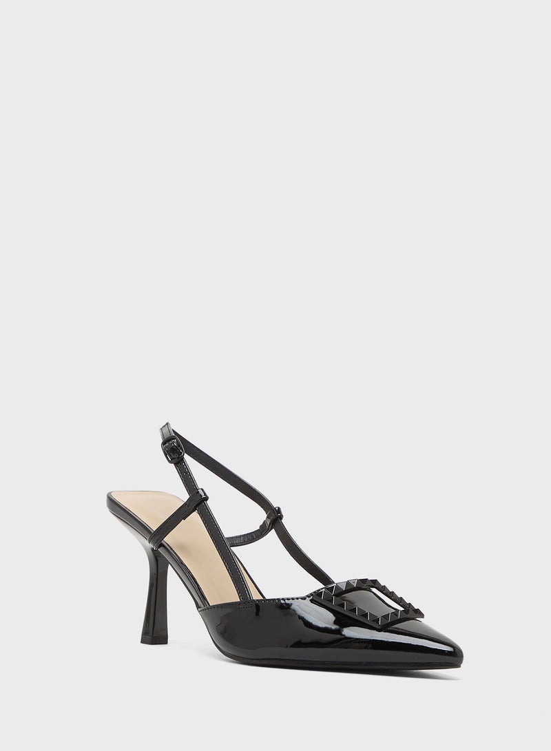 Truffle Slingback Heeled Pump - Image 3