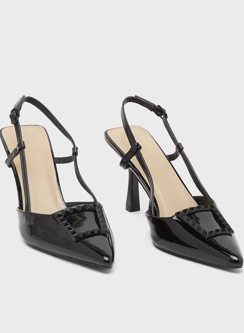 Truffle Slingback Heeled Pump - Image 4