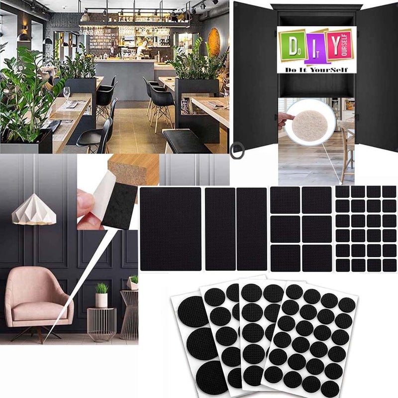 DIY Crafts DIY Crafts 100, 100 Pcs, Non Slip Furniture Pads, Self Adhesive Furniture Feet Pads Anti Slide Rubber Furniture Feet Protectors for Tiled Floor, Wood Floor, Laminate F (100)  - Image 1