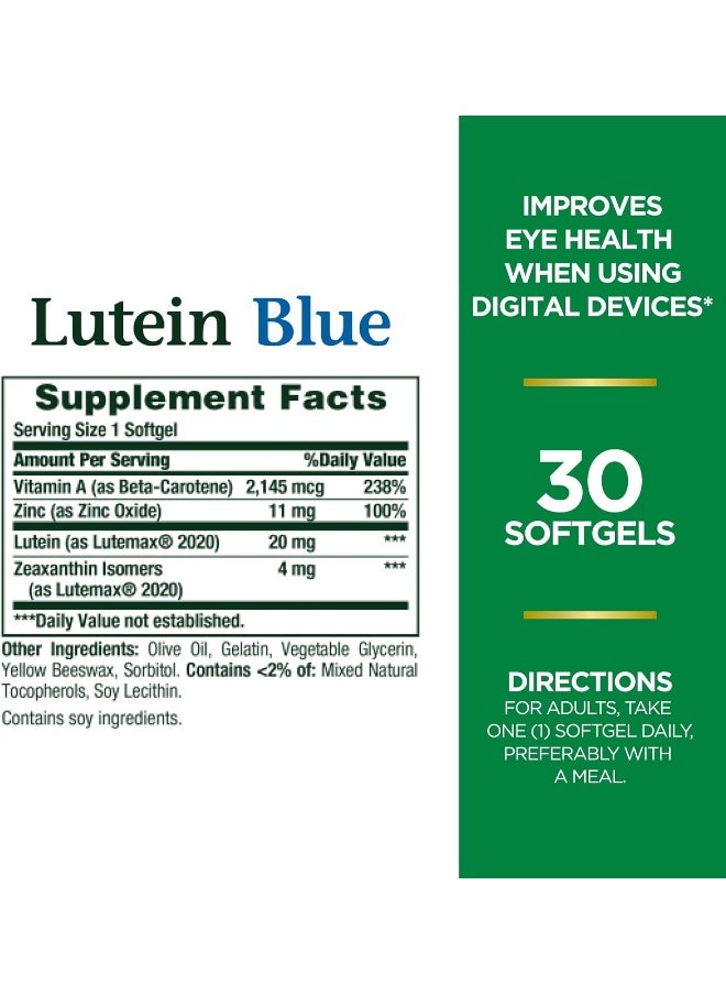 NATURE'S BOUNTY Lutien Blue - 30 Softgels  - Image 2