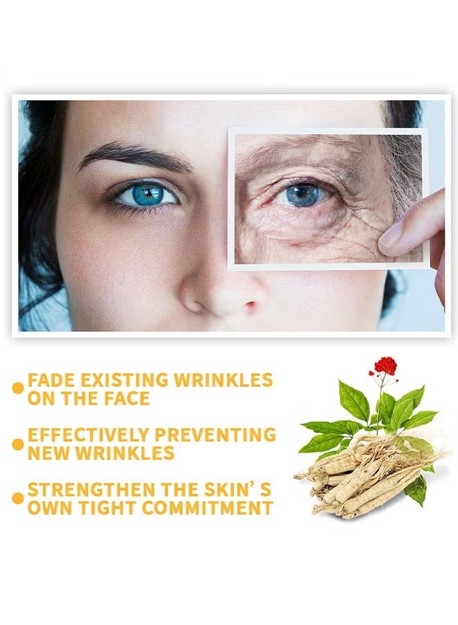 EELHOE Ginseng And Niacinamide Anti-Wrinkle Essence, Ginseng Anti Ageing Serum For Women, Fade The Eyes Of Fine Lines And Lines, Tighten The Face, Moisturize The Skin Essence 100ml - Image 2