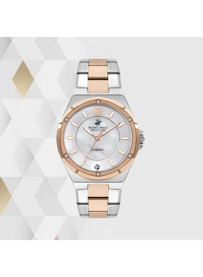 بيفرلي هيلز بولو كلوب Beverly Hills Polo Club BP3351X.520 Women's Analog Display Watch & Metal Strap Silver
