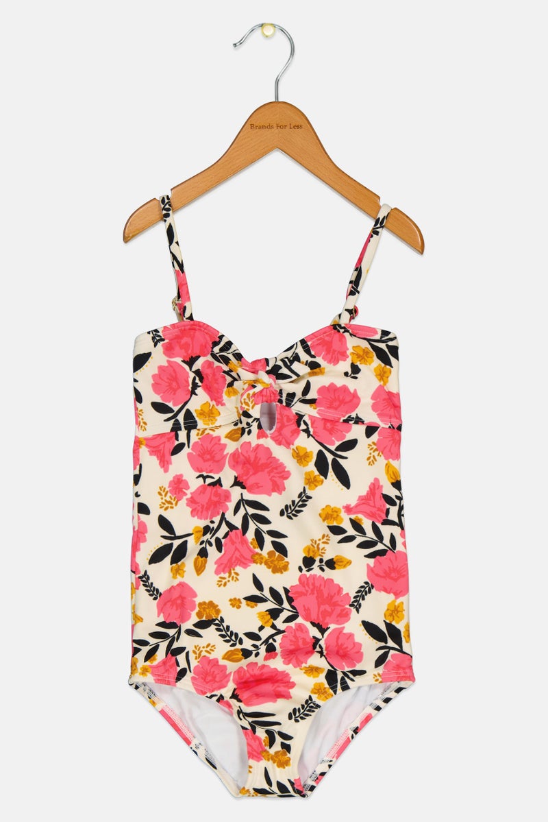 Billabong Kids Girl Floral Print One Piece Swimwear, Multicolor - Image 1