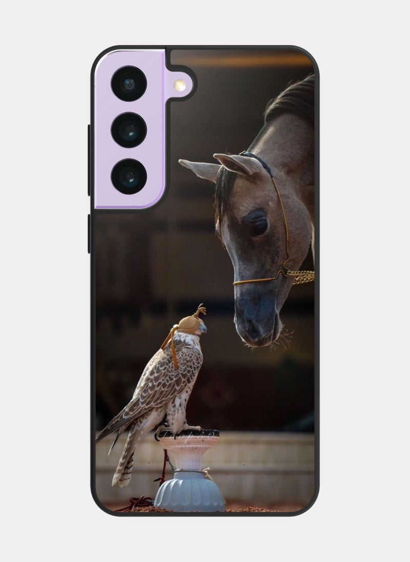 PXLAAT Samsung Galaxy S22 case cover Hawk And Horse - Image 1