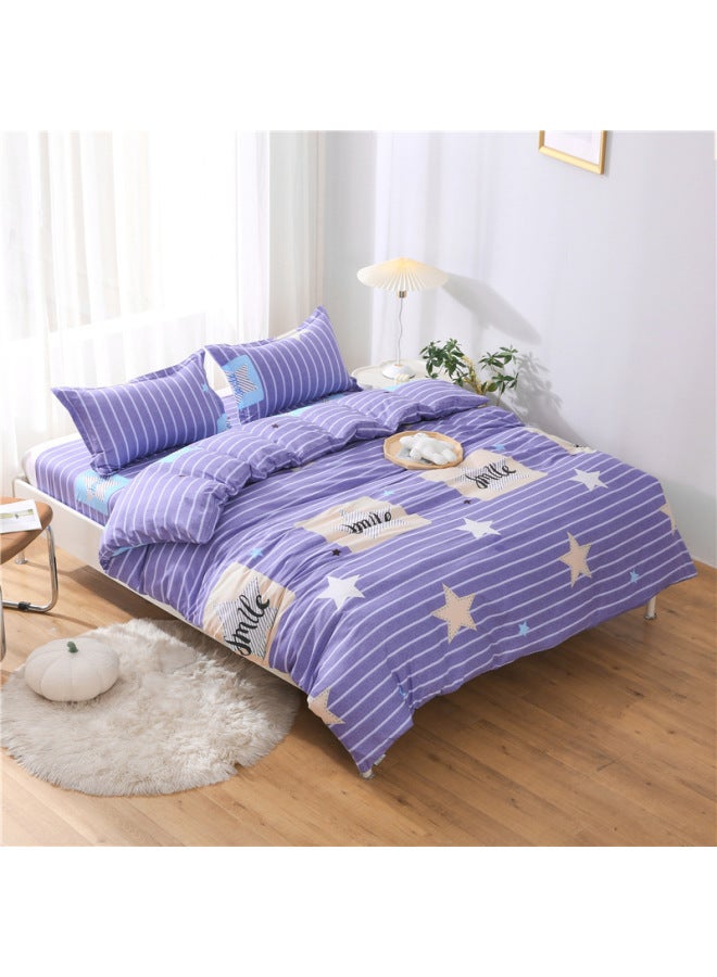 غطاء لحاف قطعة واحدة 150 × 200 غطاء لحاف فردي لسكن الطلاب 200 × 230 سم لحاف مزدوج من القطن المقلد لأربعة مواسم بالجملة - اللون: مزاج جيد - المواصفات: مجموعة قطعة 1.5 متر [غطاء لحاف 150 * 200] - Image 1