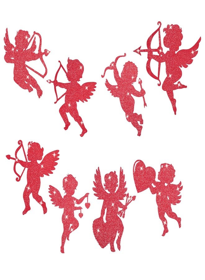 Oeyliz Valentine Day Cupid Cutouts 8 Pieces Valentine Large Cupid Cutouts Valentine's Day Printed Paper Cupid Giant Cupid Shaped Decorations for DIY Craft Art School Home Wedding Party Supplies - Image 1