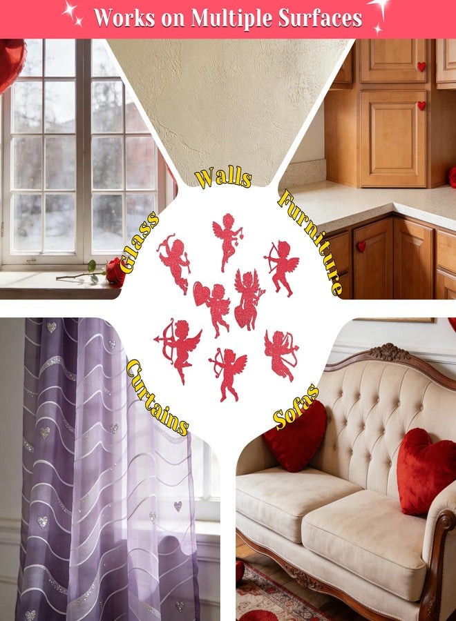 Oeyliz Valentine Day Cupid Cutouts 8 Pieces Valentine Large Cupid Cutouts Valentine's Day Printed Paper Cupid Giant Cupid Shaped Decorations for DIY Craft Art School Home Wedding Party Supplies - Image 5