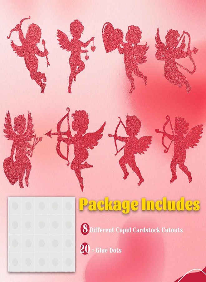 Oeyliz Valentine Day Cupid Cutouts 8 Pieces Valentine Large Cupid Cutouts Valentine's Day Printed Paper Cupid Giant Cupid Shaped Decorations for DIY Craft Art School Home Wedding Party Supplies - Image 4