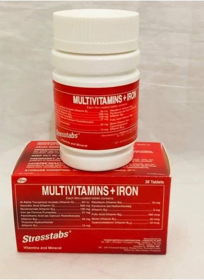Stresstabs Multivitamins And Iron Tablets 30csp 