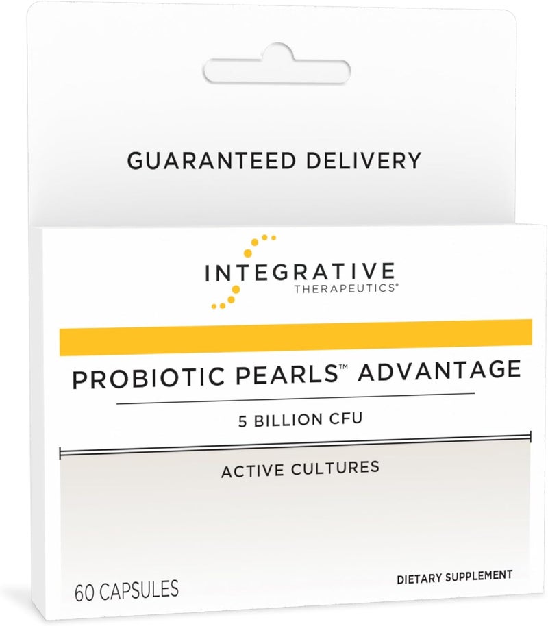 Integrative Therapeutics Probiotic Pearls Advantage  Gut Health Support  Daily Digestive Support with Lactobacilli  Bifidobacteria  NonRefrigerated  True Delivery Technology  60 Capsules - Image 1