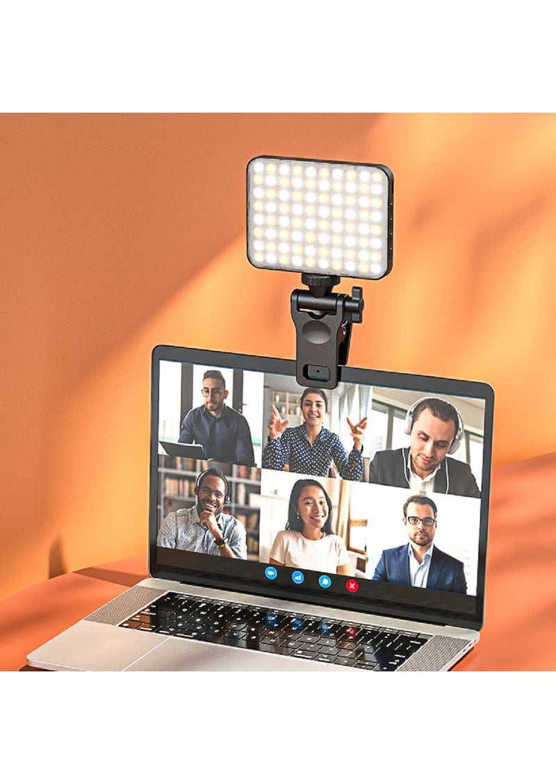 80 LED High Power Rechargeable Clip Fill Video Light Adjustable Multiple Lighting Modes for Phone iPhone and Android and iPad and Laptop and Camera for Video Conference and Vlog and Makeup and Selfie - Image 2