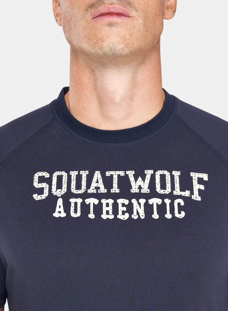 SQUATWOLF Graphic Raglan Athletic T-Shirt