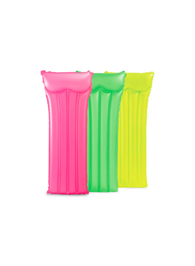 INTEX Neon Frost Air Floating Mat - Assorted 1.83x76cm - Image 1