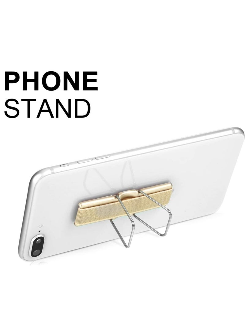 ELTRAZONE 4 Pieces Finger Strap Phone Holder Elastic Finger Holder Cell Phone Grip Holder Finger Strap with Stand for Smartphones, Small Tablets - Image 3